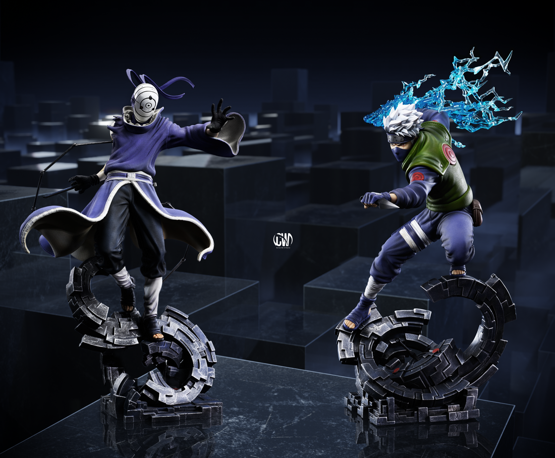 Naruto CW Studio Kakashi x Obito Resin Statue