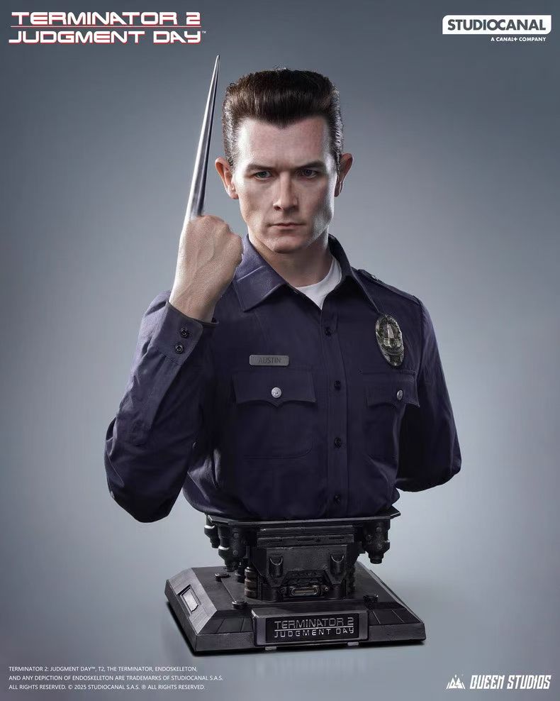 Terminator 2 Queen Studio Judgment Day T1000 Life Size Bust Licensed Resin Statue