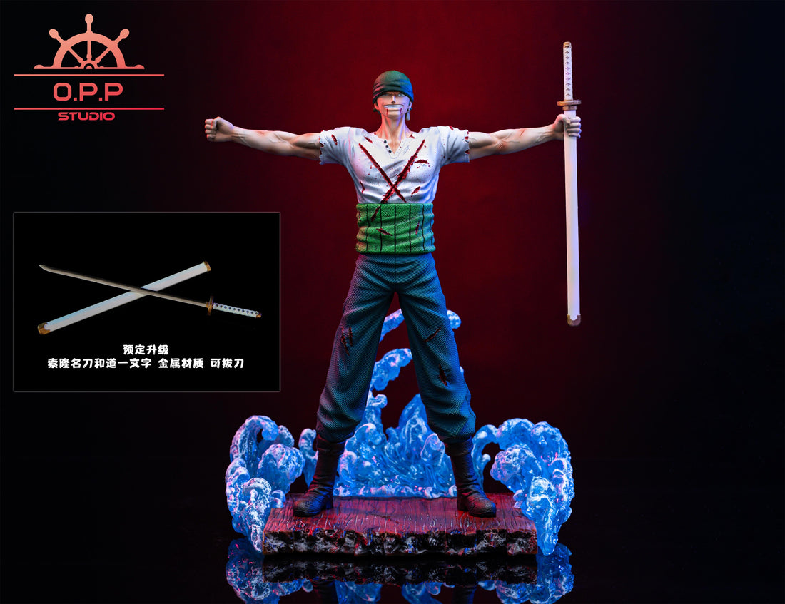 One Piece OPP Studio Mihawk VS Zoro Resin Statue