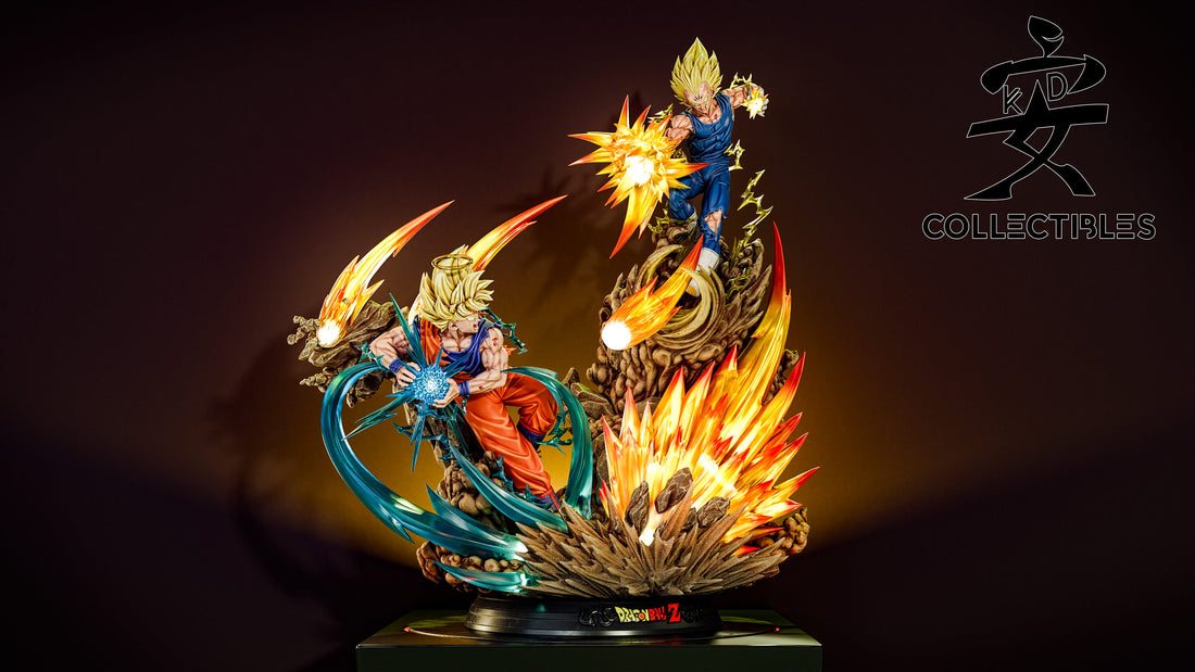 Dragon Ball KD Collectibles Goku SSJ2 VS Majin Vegeta Resin Statue