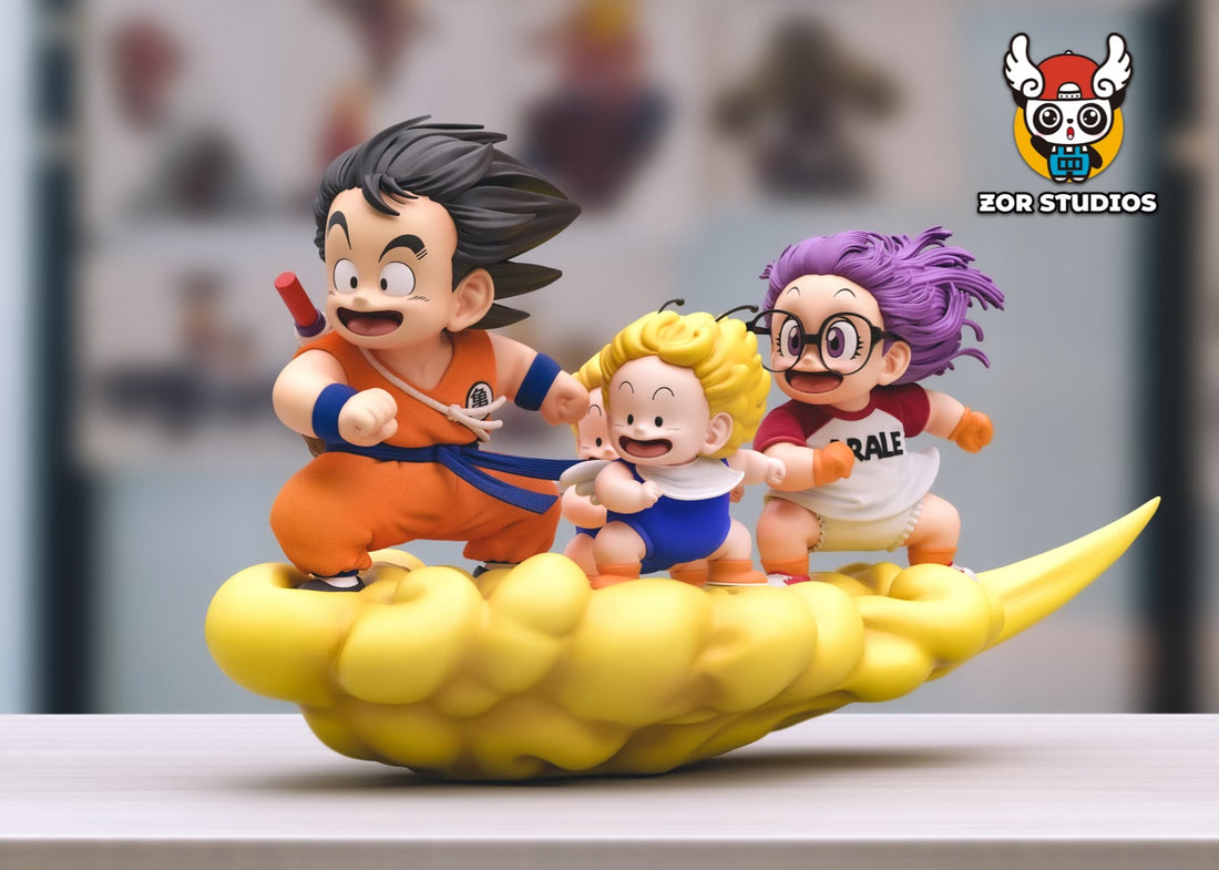Dr Slump ZOR Studio Goku x Arale x Slump On Cloud Resin Statue