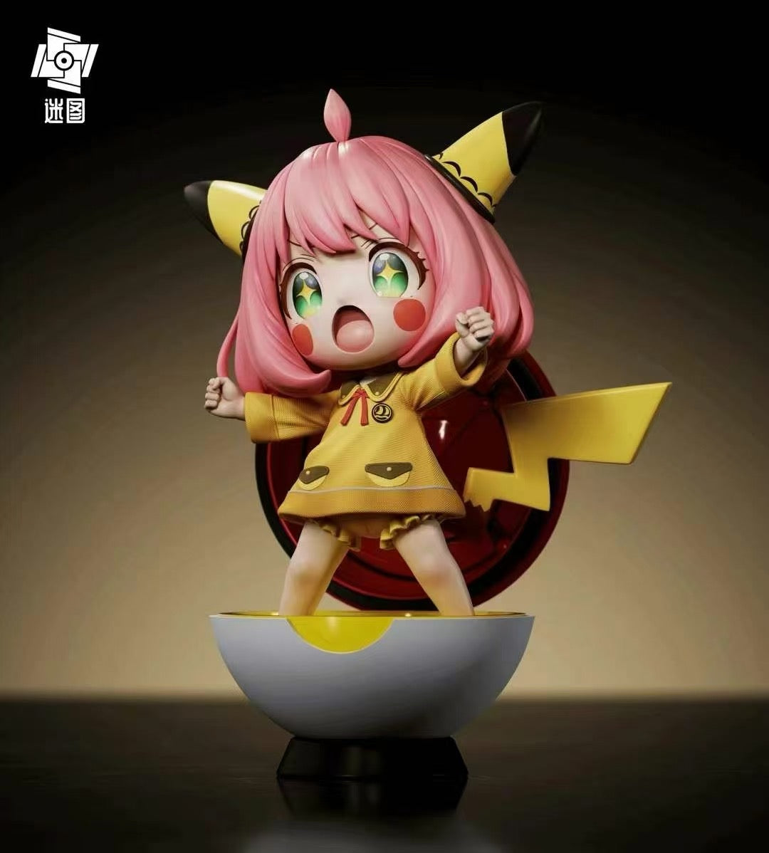 Spy x Family Mi Tu Studio Anya Forger COS Pikachu Resin Statue