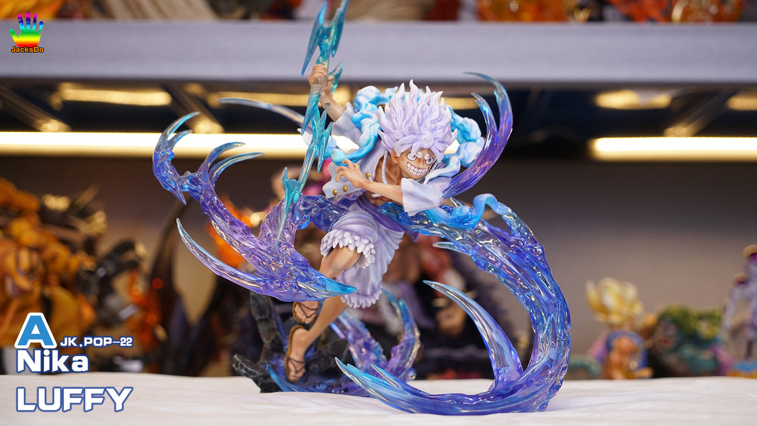 One Piece JacksDo Studio Luffy Nika x Flowing Sakura Haki Resin Statue