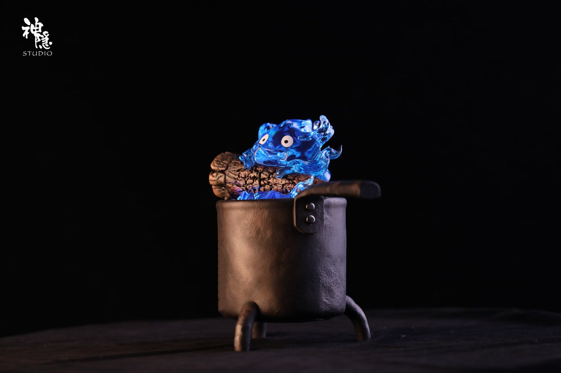 Howls Moving ShenYin Studio Calcifer Blue Resin Statue