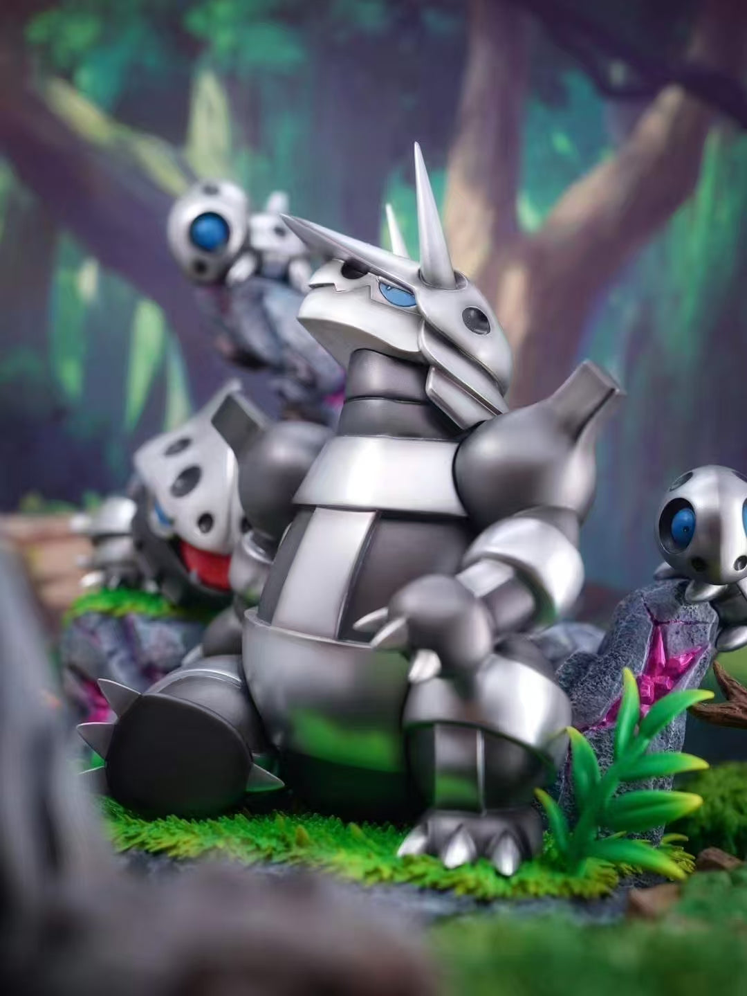 Pokemon Q10 Studio Aggron Family Resin Statue