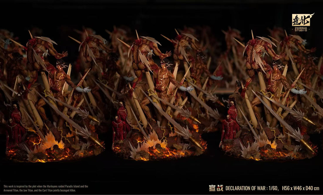 Attack On Titan ZaoHua Studio Declaration Of War Eren x Reiner Resin Statue