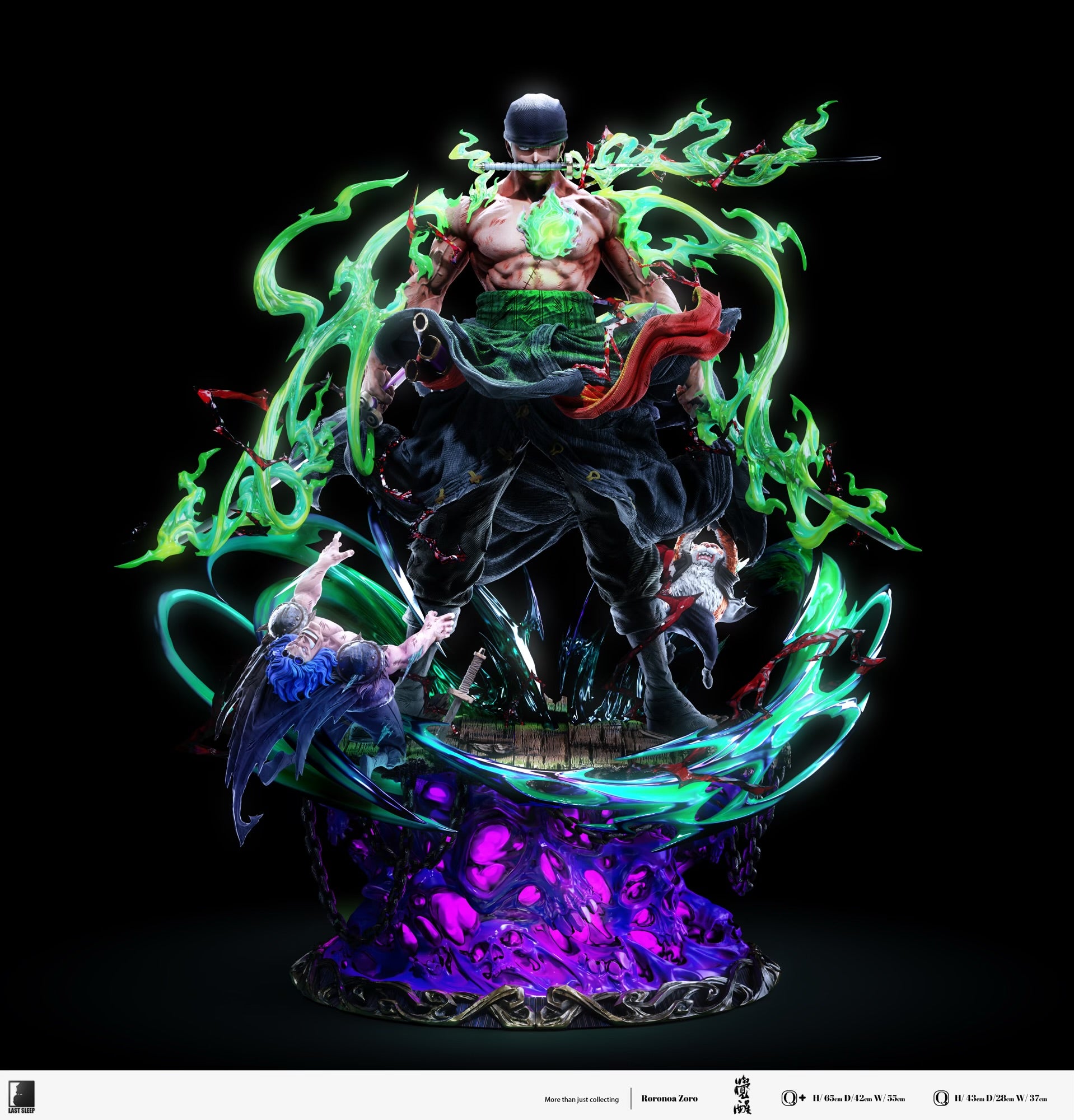 【さっつ】LAST SLEEP STUDIO ゾロvsカイドウ sサイズ Last Sleep Studio's Kyutoryu Asura Zoro vs Kaido is