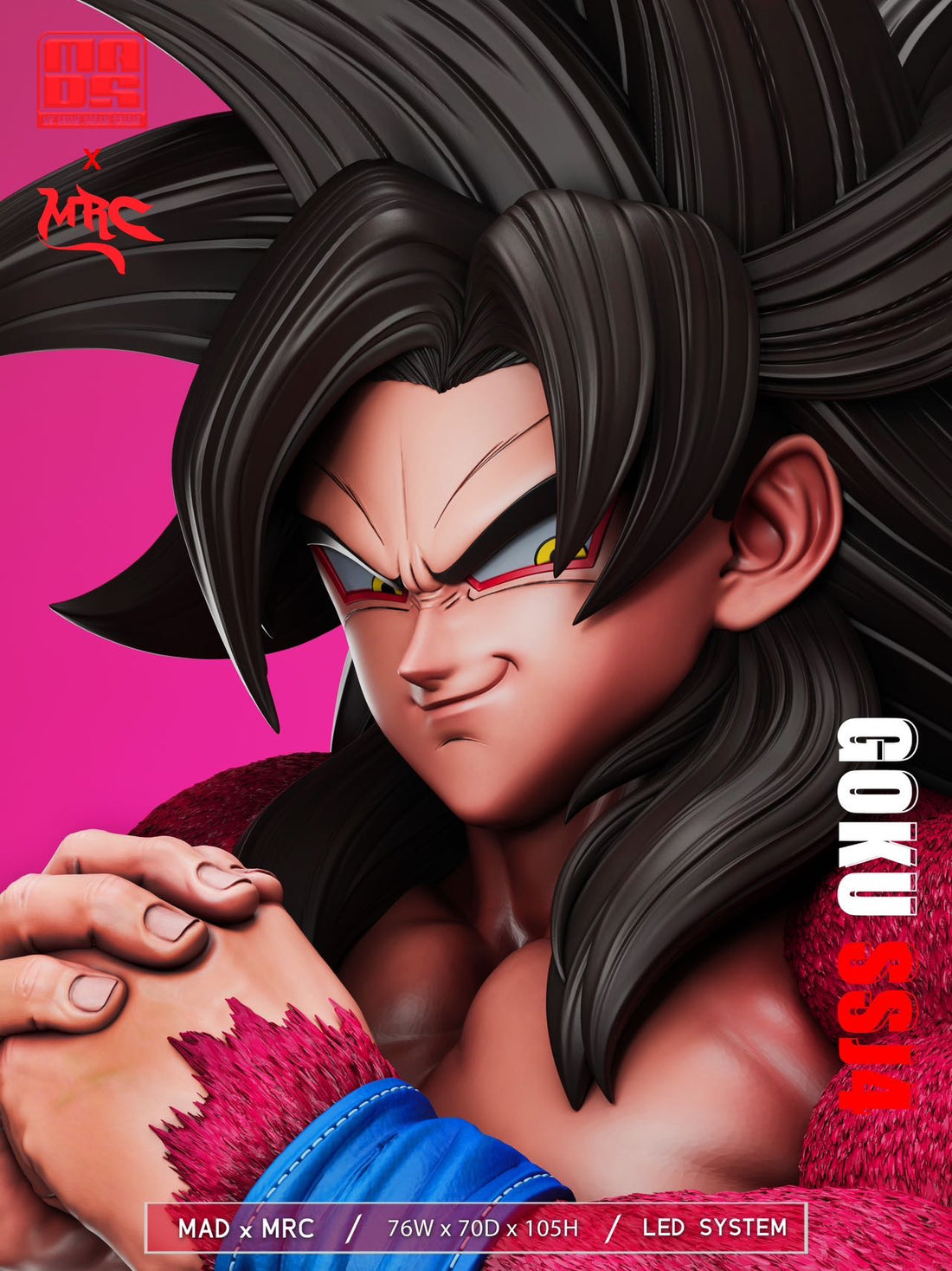 Dragon Ball MAD x MRC Studio Goku SSJ4 Life Size Bust Resin Statue