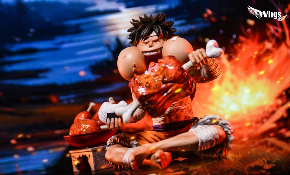 One Piece Wings Studio Luffy Eat Meat Resin Statue