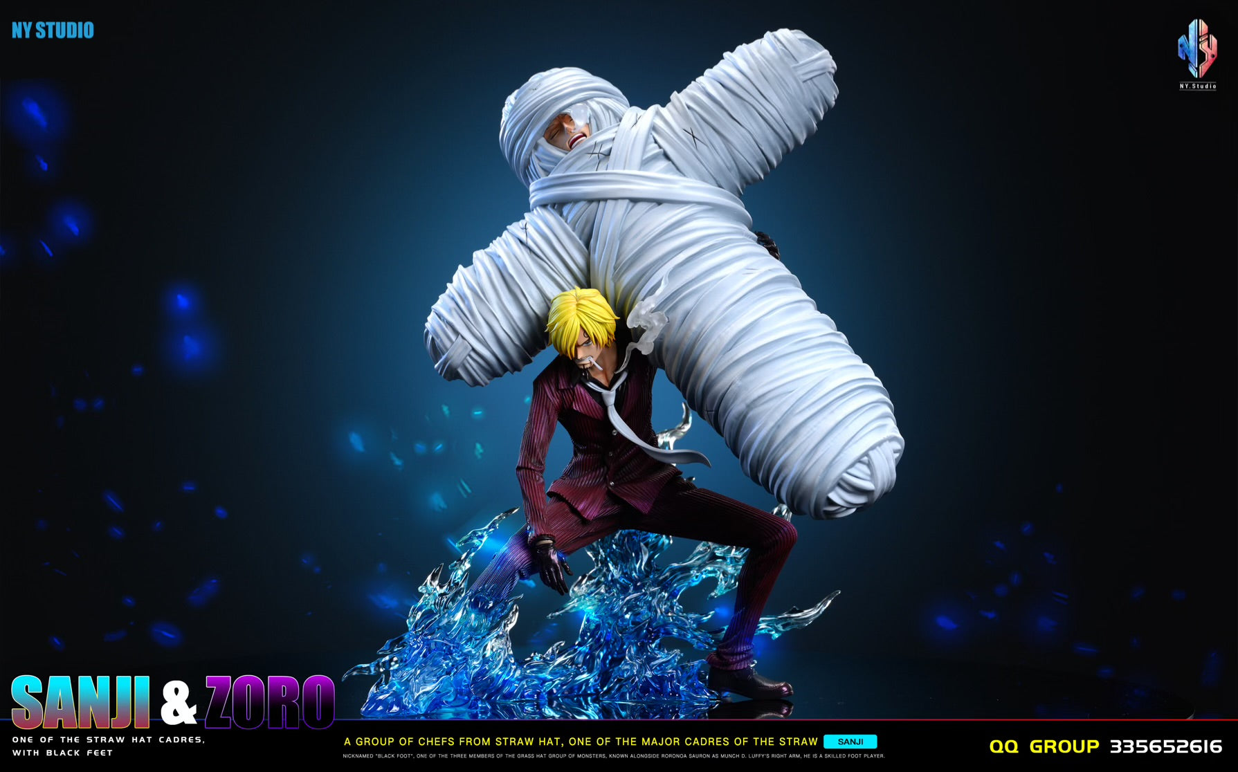 One Piece NY Studio Sanji Carrying Roronoa Zoro – ClubHouse Statues