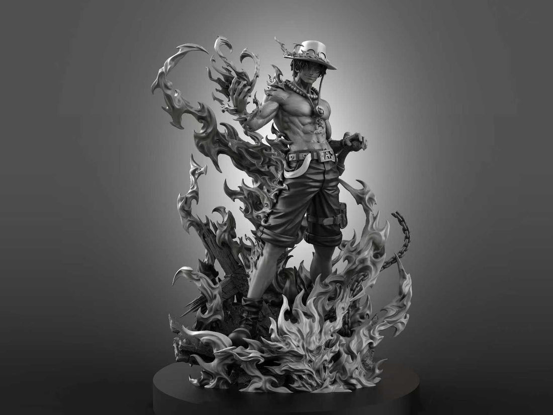 One Piece LX Studio x SY Studio Portgas D Ace Resin Statue