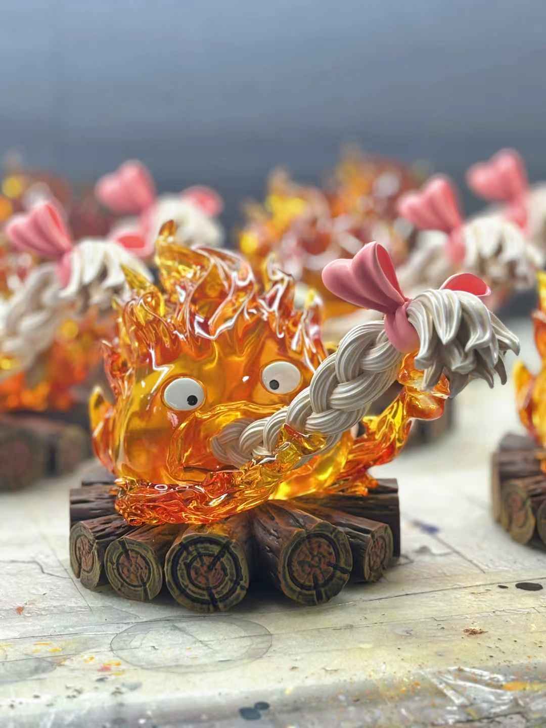 Howl's Moving Castle Long Miao Studio Calcifer Eating Hair Resin