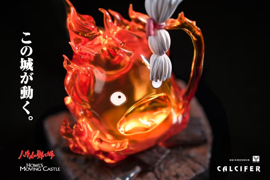 Howls Moving Castle White Deer Studio Calcifer Resin Statue