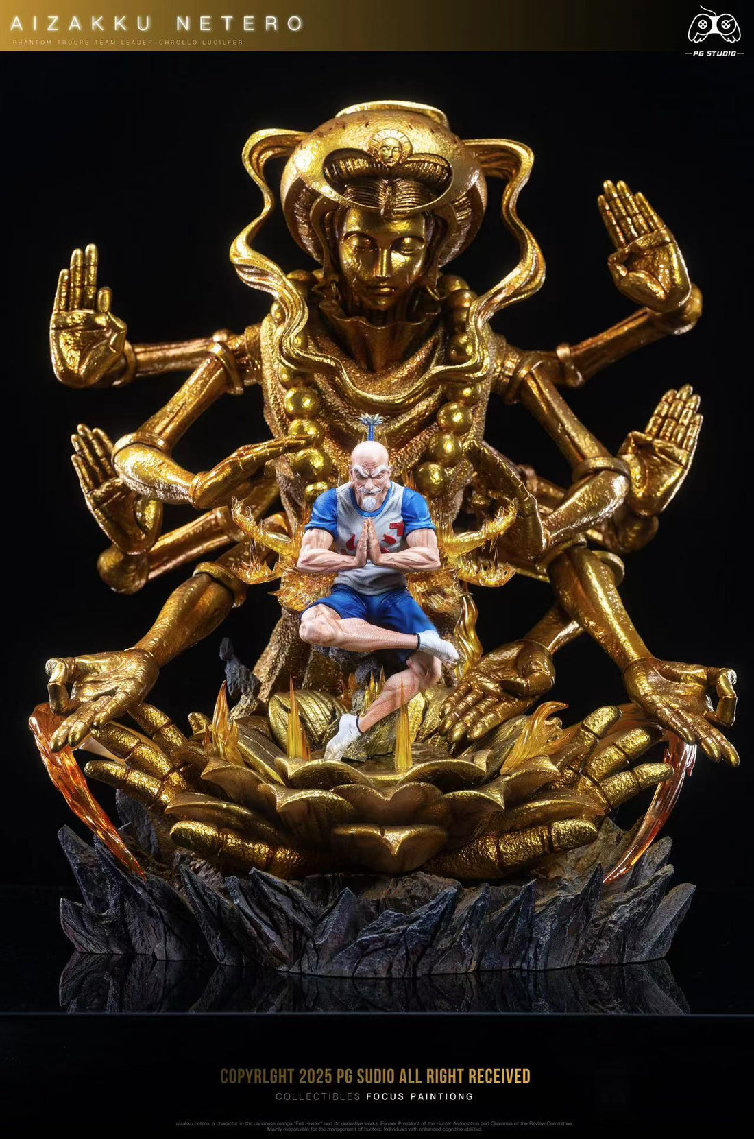 Hunter x Hunter PG Studio Hyakushiki Kannon Isaac Netero Resin Statue