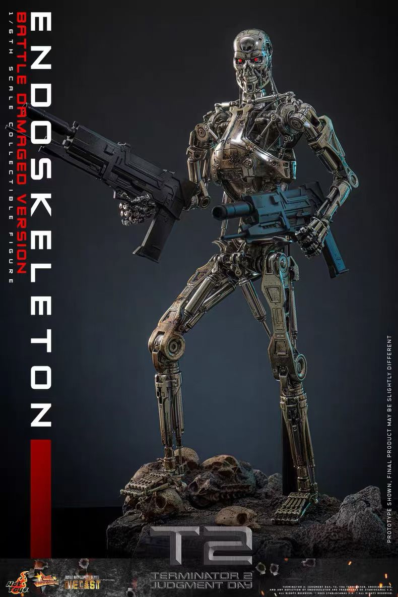 Terminator 2 Hot Toys Judgement Day Endoskeleton Battle Damage