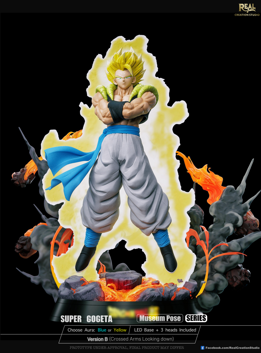 Dragon Ball Real Creation Studio Super Gogeta Resin Statue