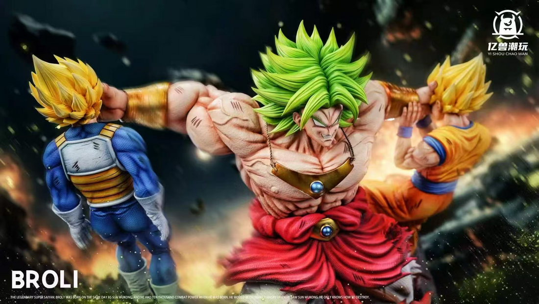 Dragon Ball Yi Shou Studio Broly VS Goku & Vegeta Resin Statue