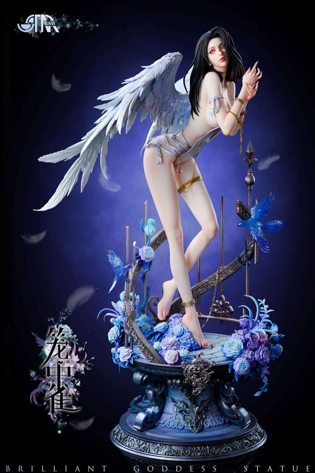 Original STAREXVA Studio Caged Bird Licensed Resin Statue