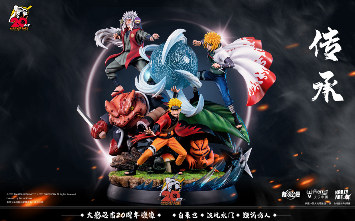 Naruto Krazy Art Studio Naruto Minato Jiraiya Licensed Resin