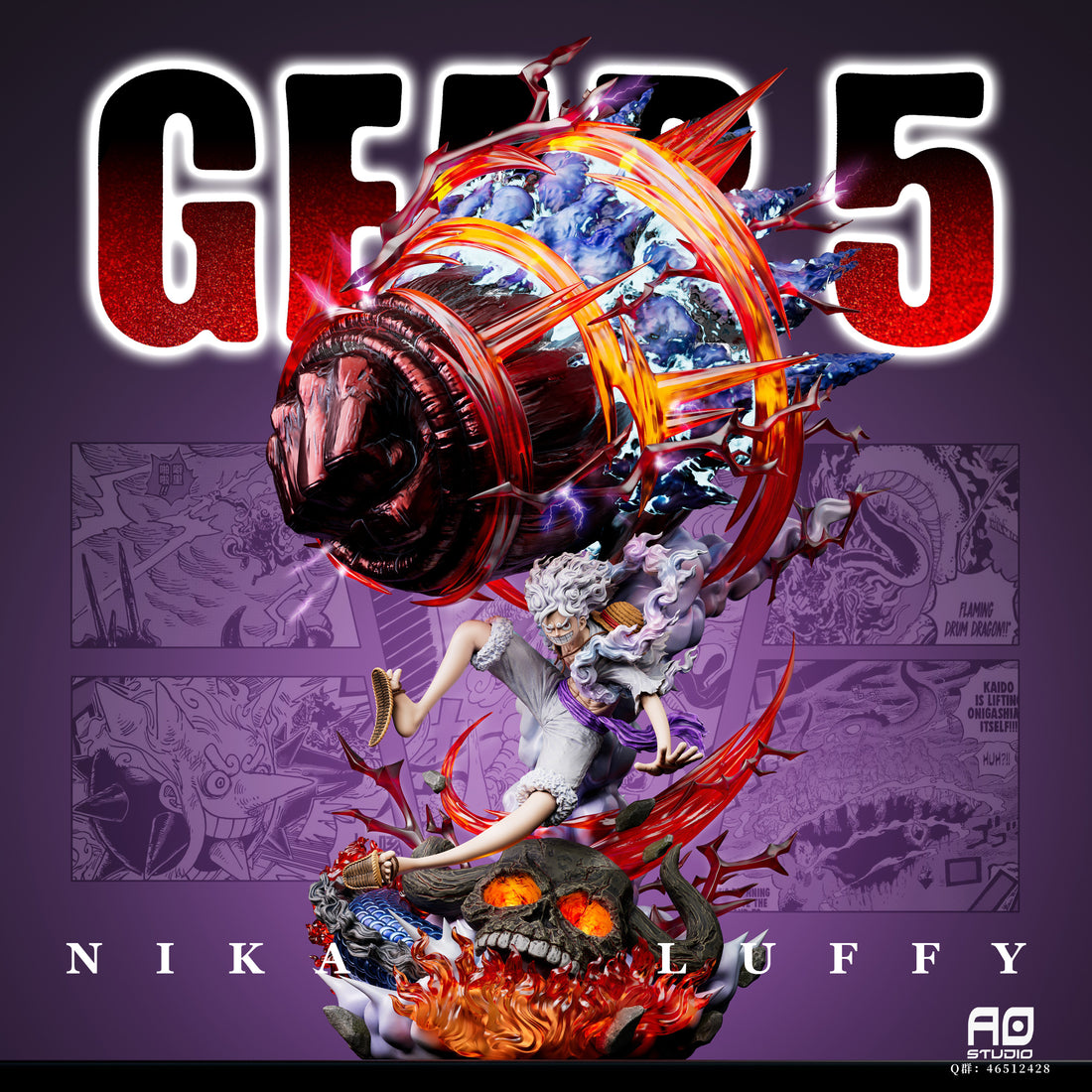 One Piece AO Studio Gear 5 Luffy Resin Statue