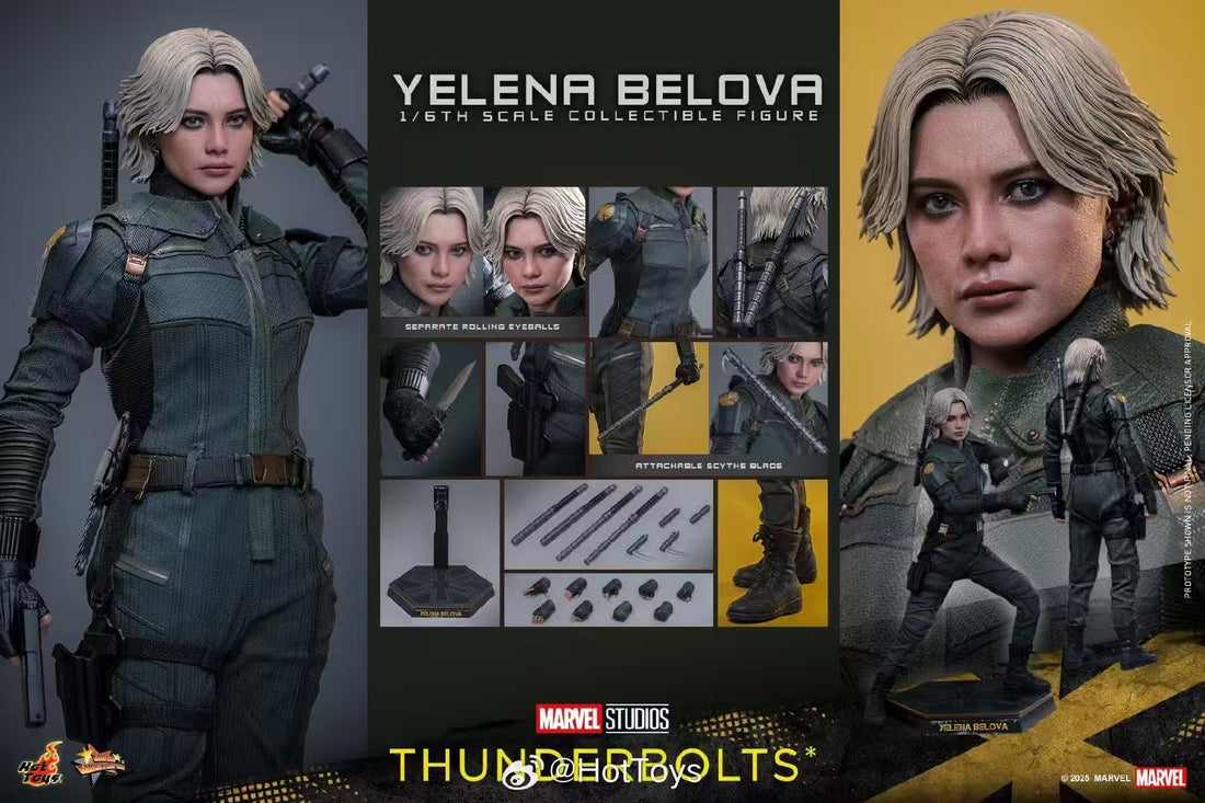 Thunderbolts Hot Toys Collectibles Yelena Belova Licensed PVC Action Figure