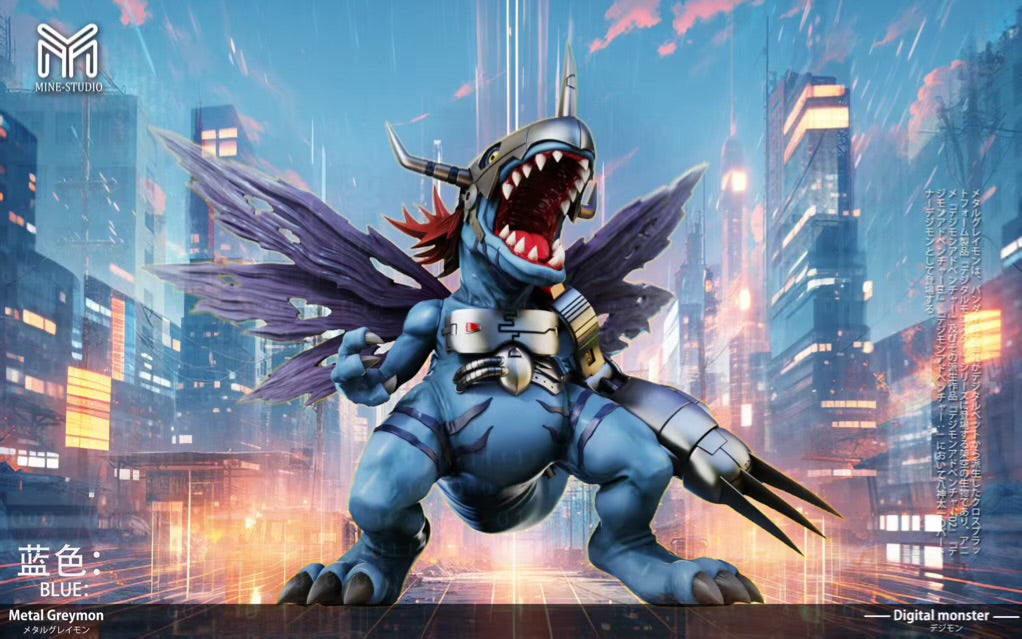 Digimon MINE Studio Metal Greymon Resin Statue