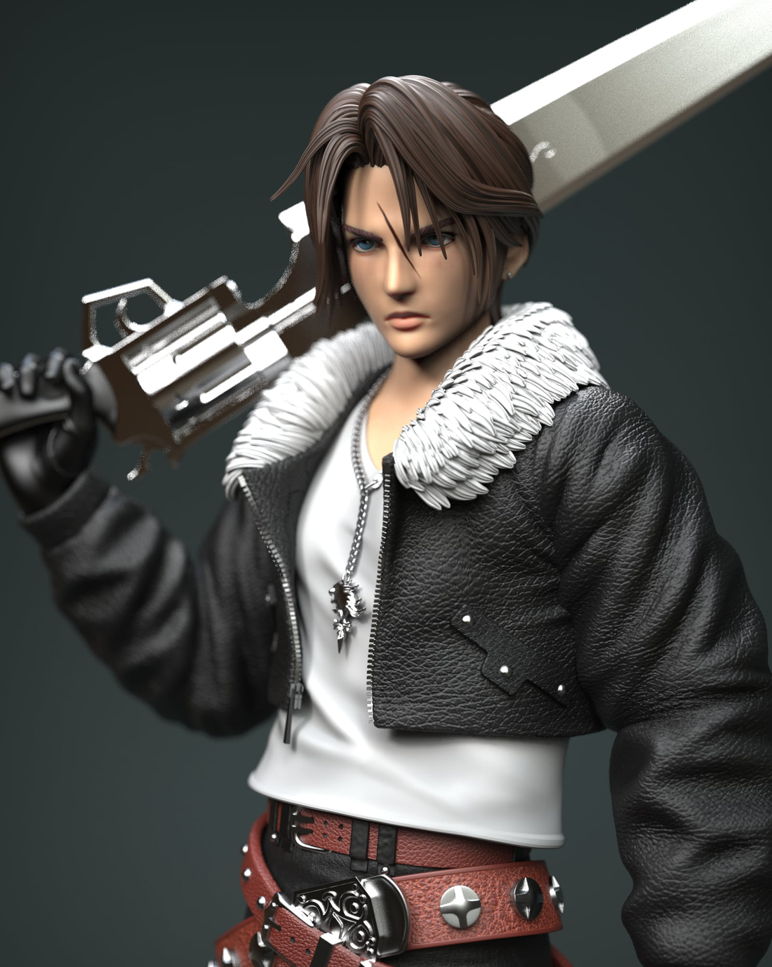 Final Fantasy VIII Solar Studio Squall Leonhart Resin Statue