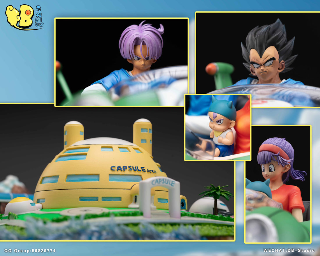 Dragon Ball DB Studio Prince's Family Spaceship Vegeta x Trunks x Bulma Resin Statue
