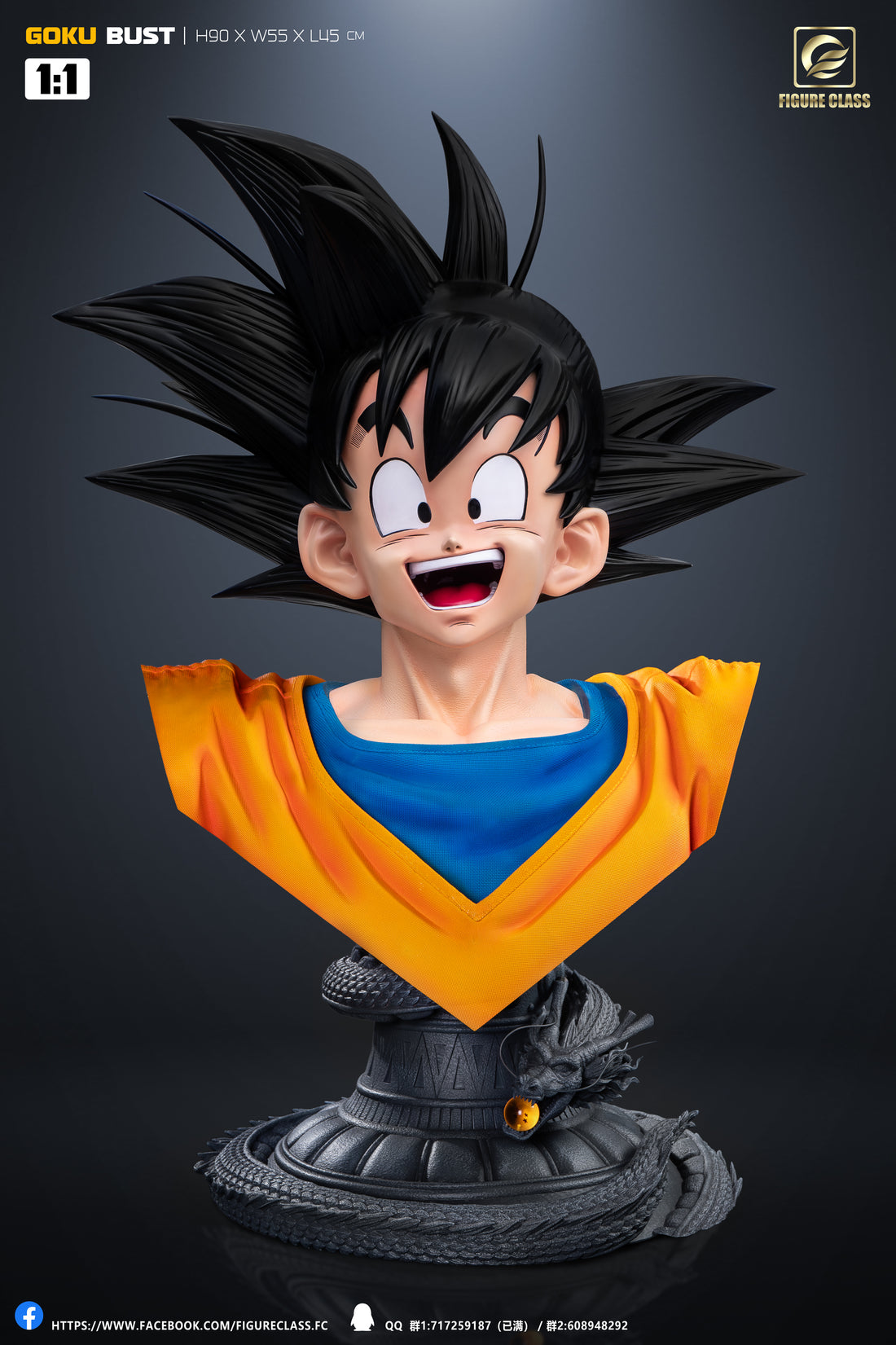 Dragon Ball Figure Class Studio Goku Smile Bust Resin Statue