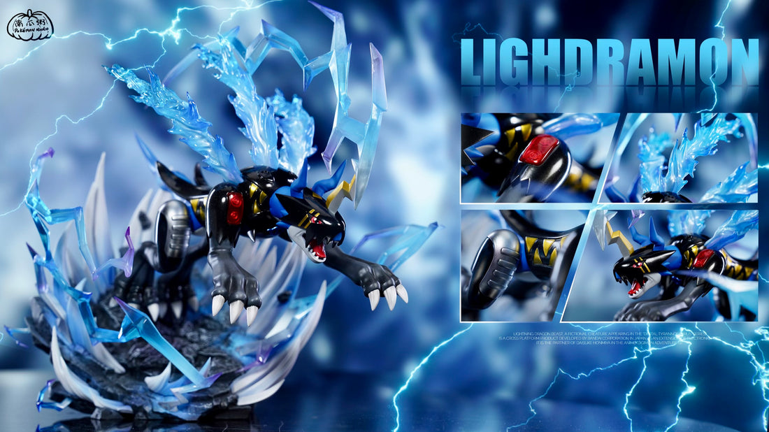 Digimon Nan Gua Zhou Studio Roar of the Thunderclap Lighdramon Resin Statue