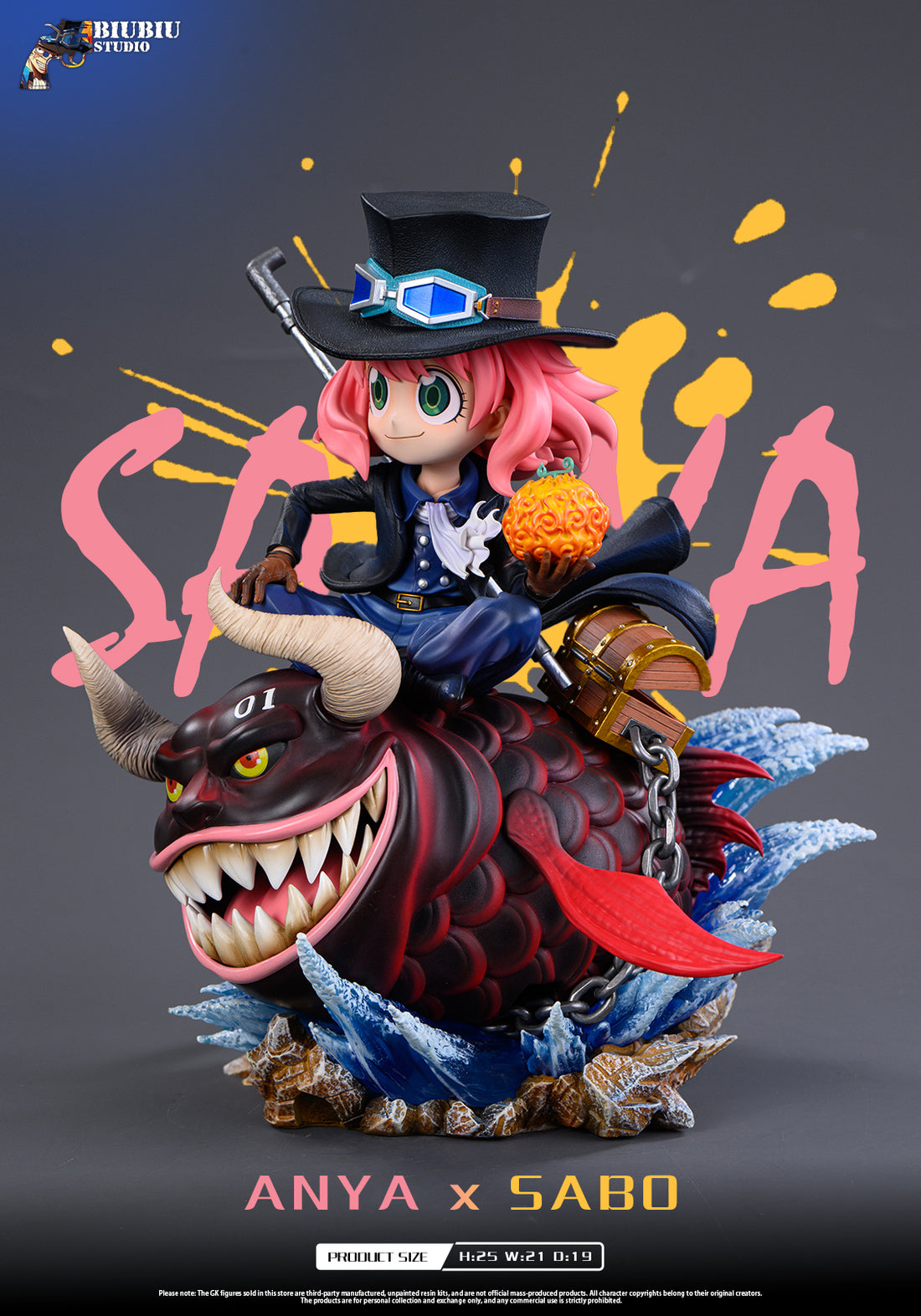 Spy x Family Biubiu Studio Anya x Sabo Resin Statue