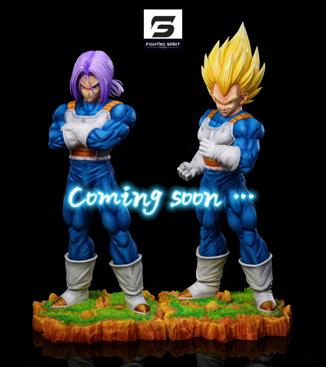 Dragon Ball Fighting Sprit Studio Trunks x Vegeta Resin Statue