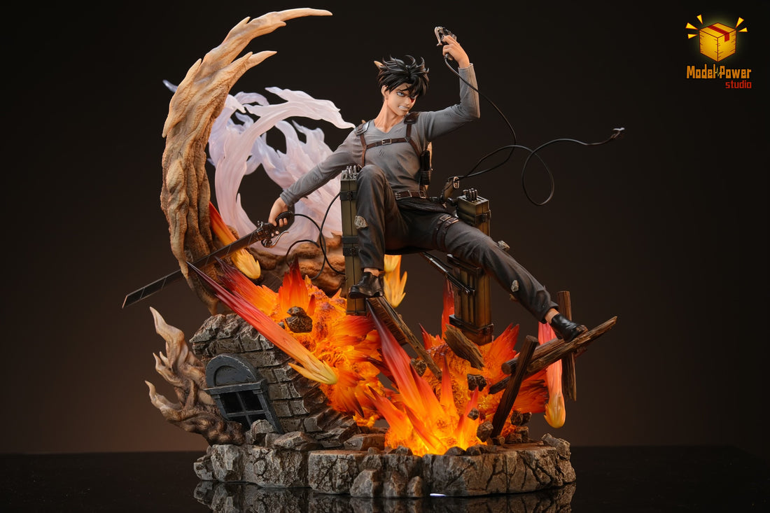Attack on Titan Model Power Studio Urban Warfare Levi Ackerman Resin Statue