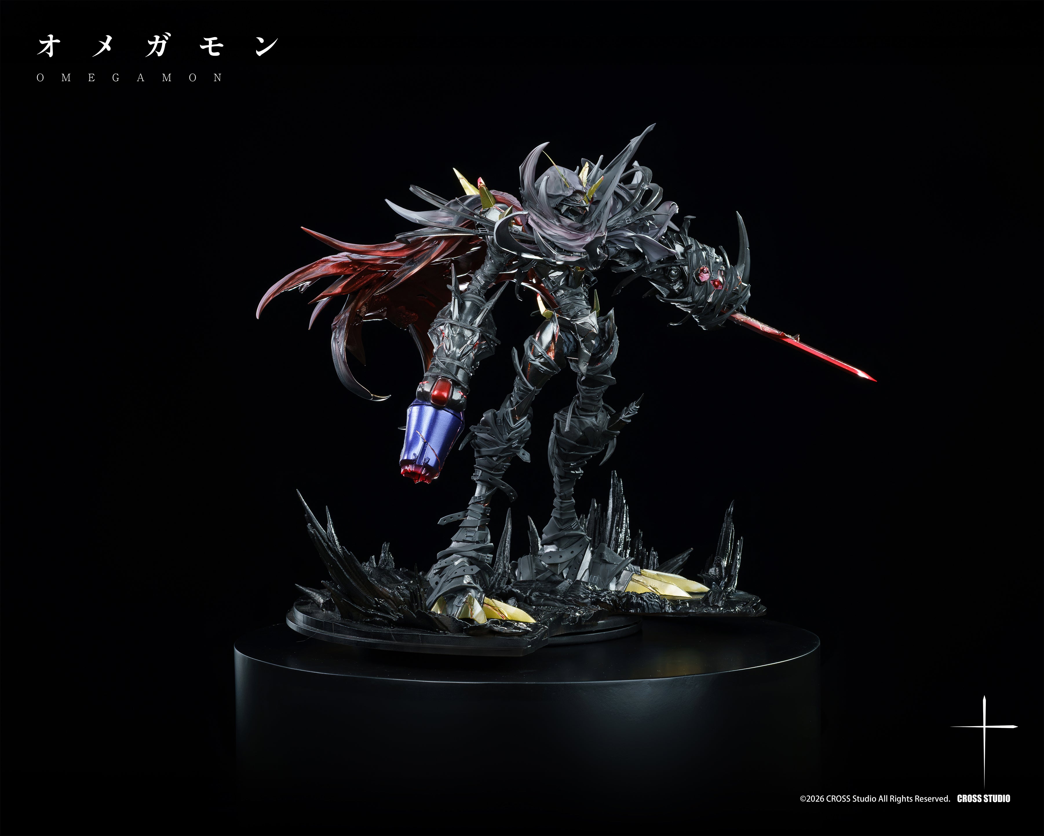 Omegamon Cross Studio Zwart Defeat – ClubHouse Statues
