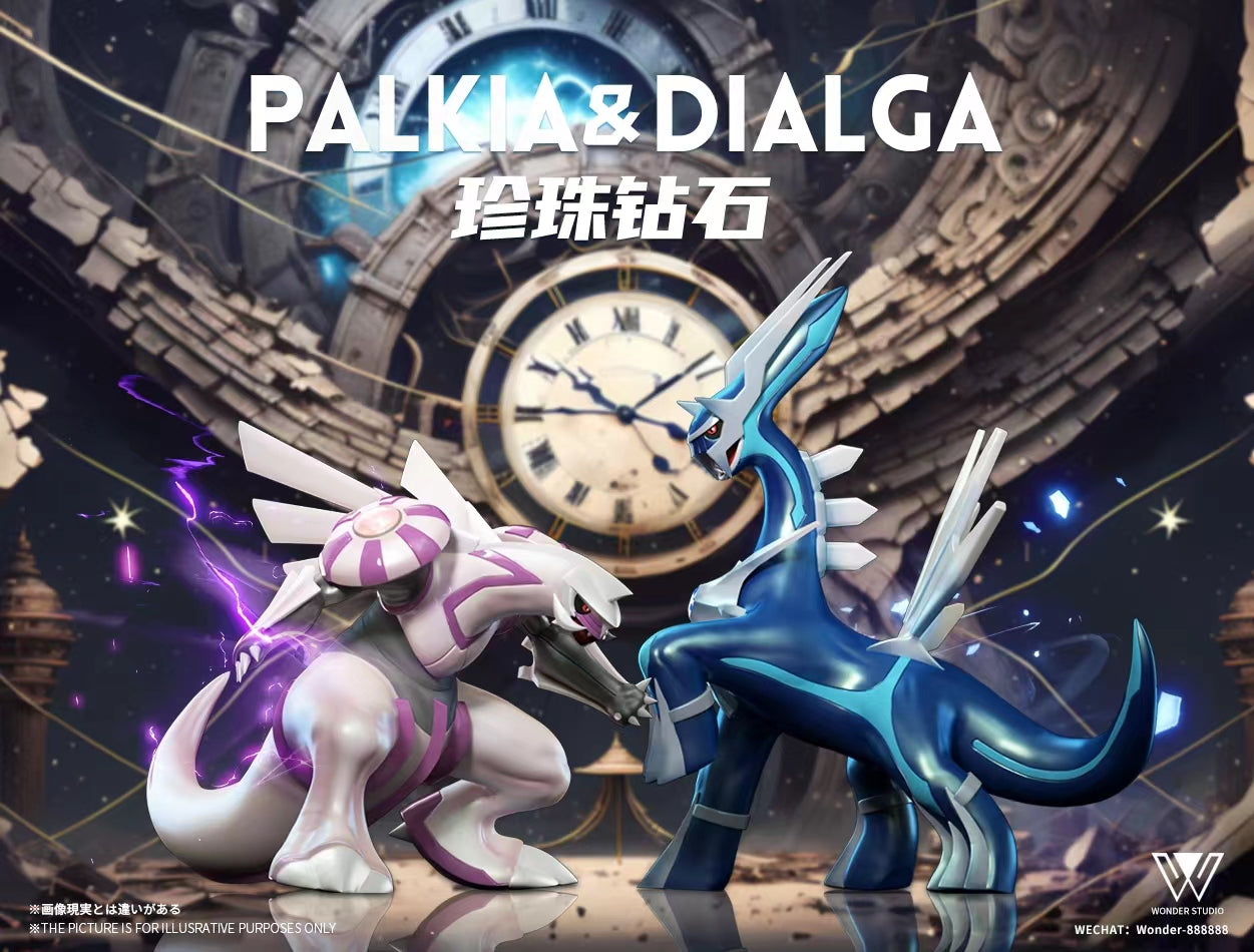 Pokémon Wonder Studio Palkia x Dialga Resin Statue [PREORDER]