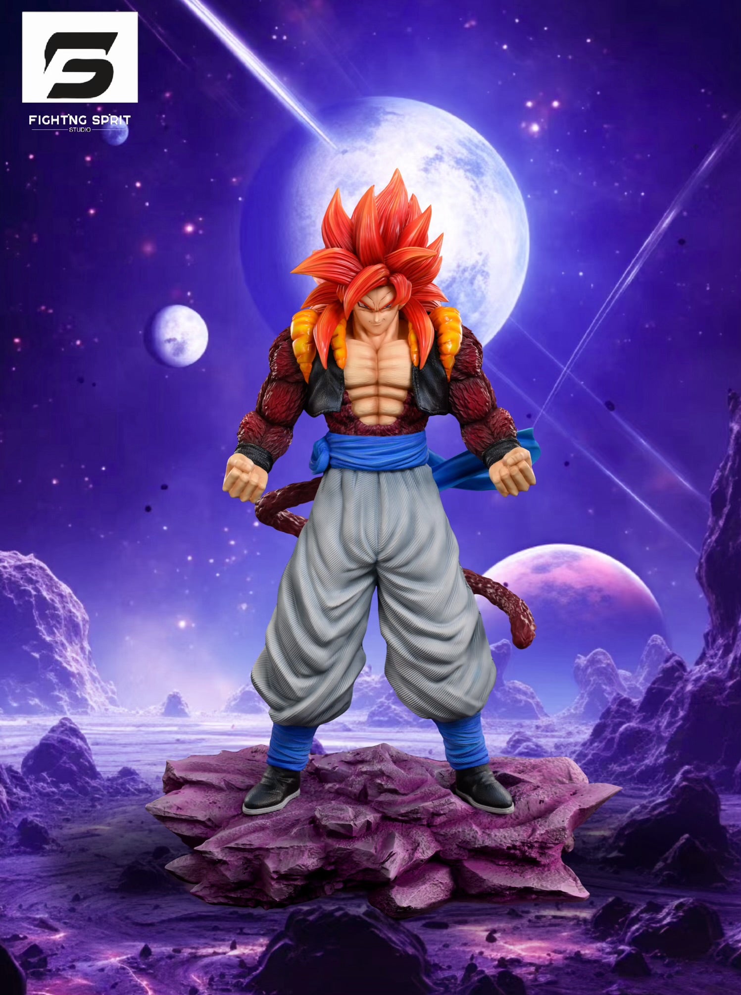 Fighting Spirit Studio ゴジータ4 1/4スケール Dragon Ball Fighting Sprit Studio Gogeta SSJ4 Resin Statue