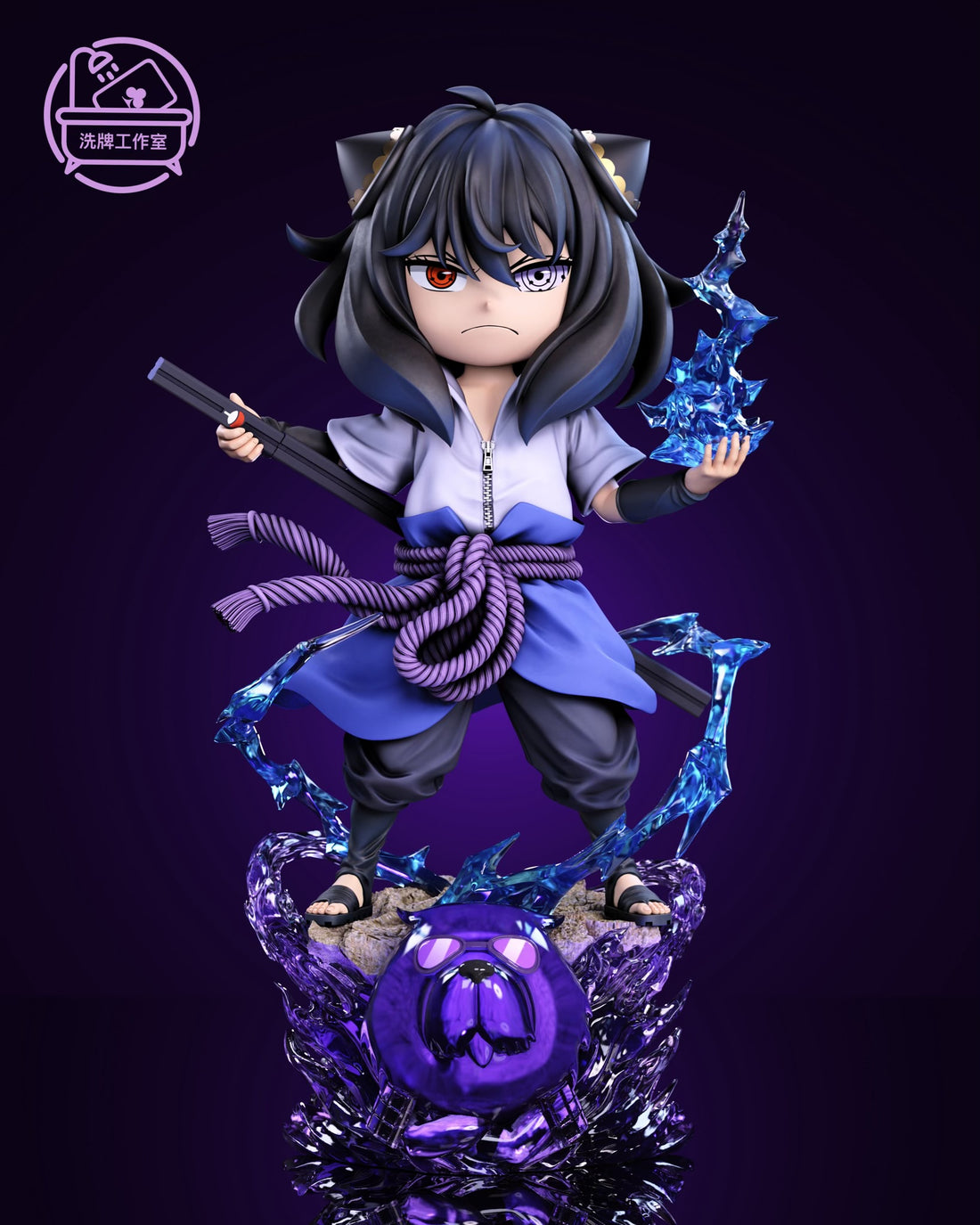 Spy x Family Shuffle Studio Anya Forger Cosplay Uchiha Sasuke Resin Statue