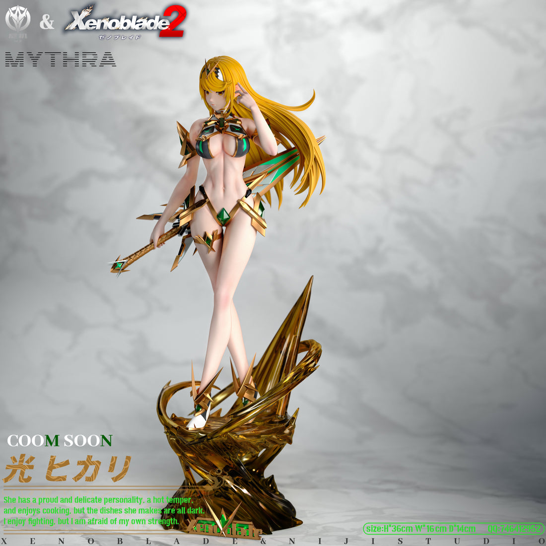 Xenoblade NiJi Studio Mythra Resin Statue