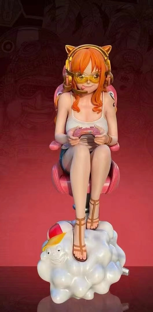 カクTCT-Studio ナミ One Piece TCT Studio Nami Playing VideoGames Resin Statue