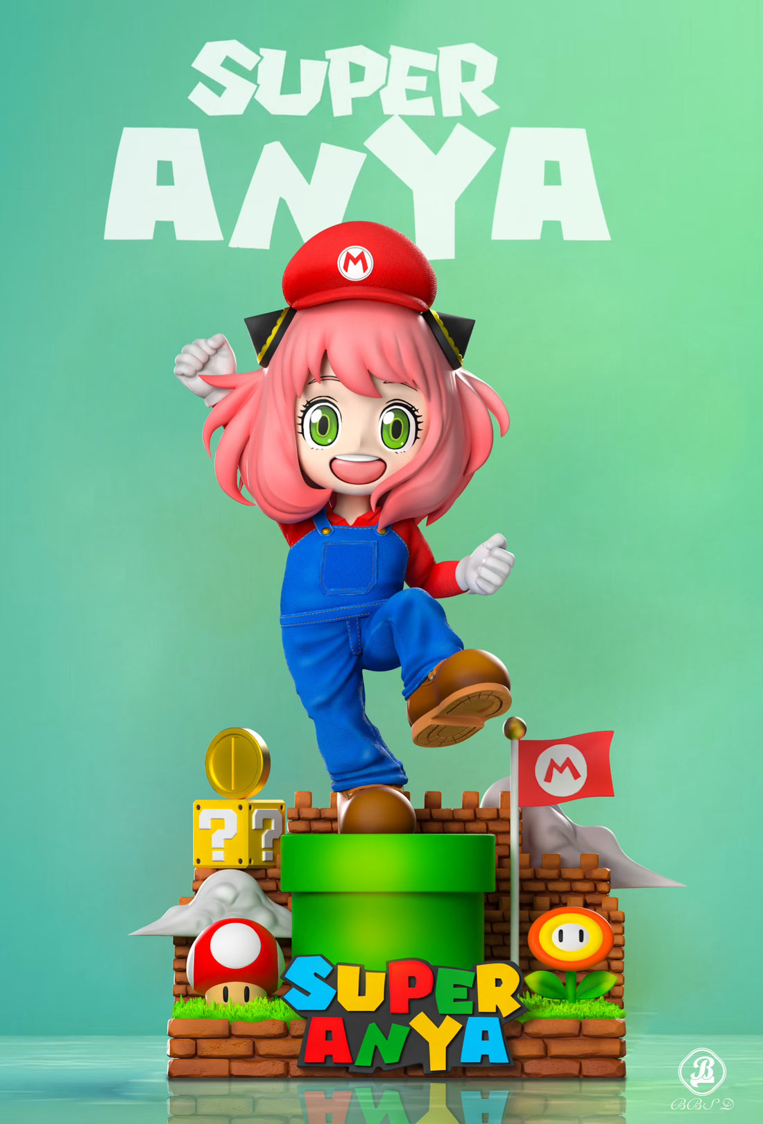 Spy x Family BBSD Studio Anya Forger COS Mario Resin Statue