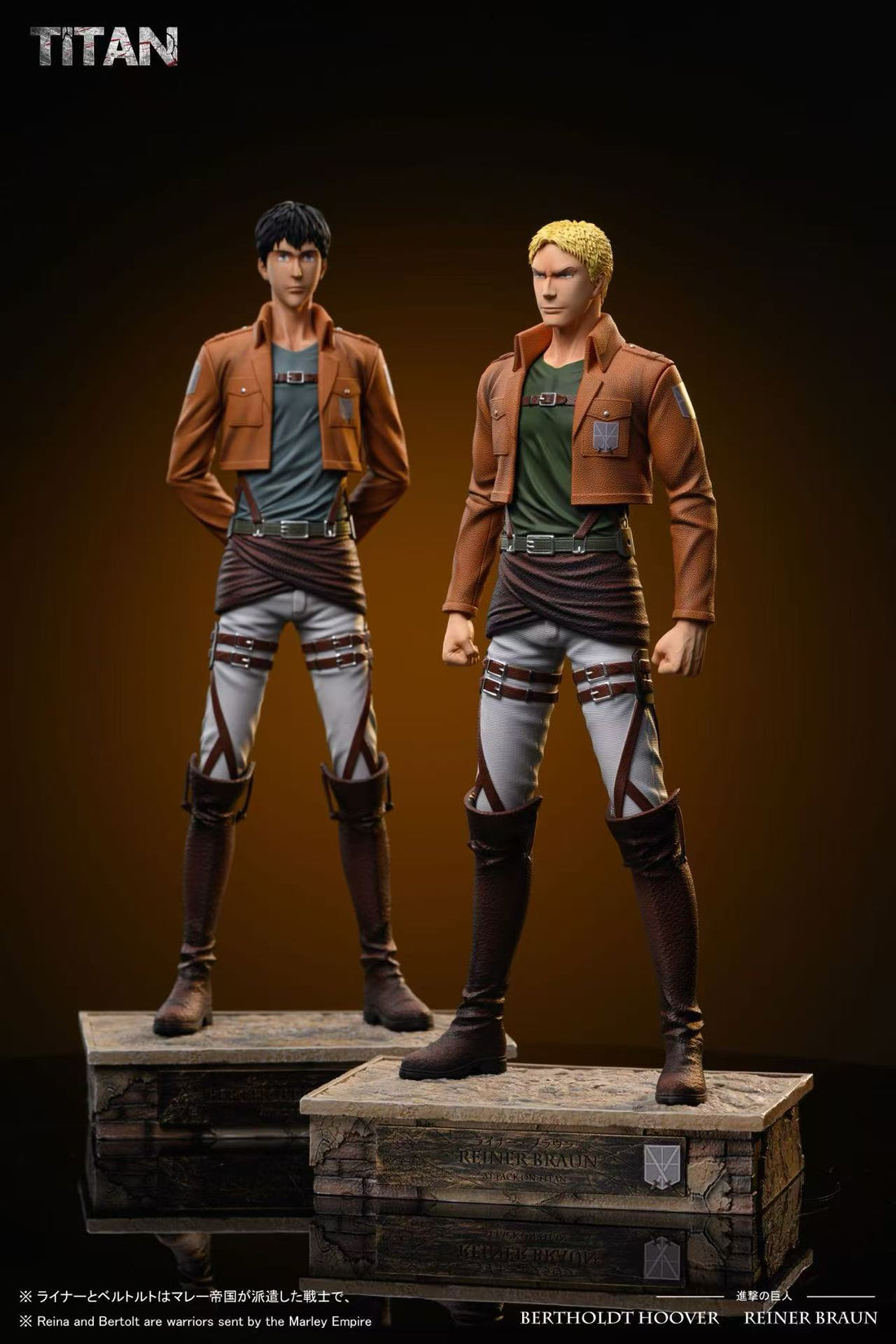 Attack on Titan Titan Studio Bertholdt Hoover x Reiner Braun Resin Statue