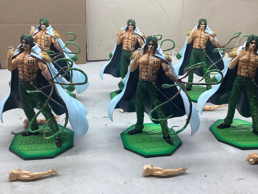 One Piece Black Studio Navy Admiral Green Bull Arachimaki Resin Statue