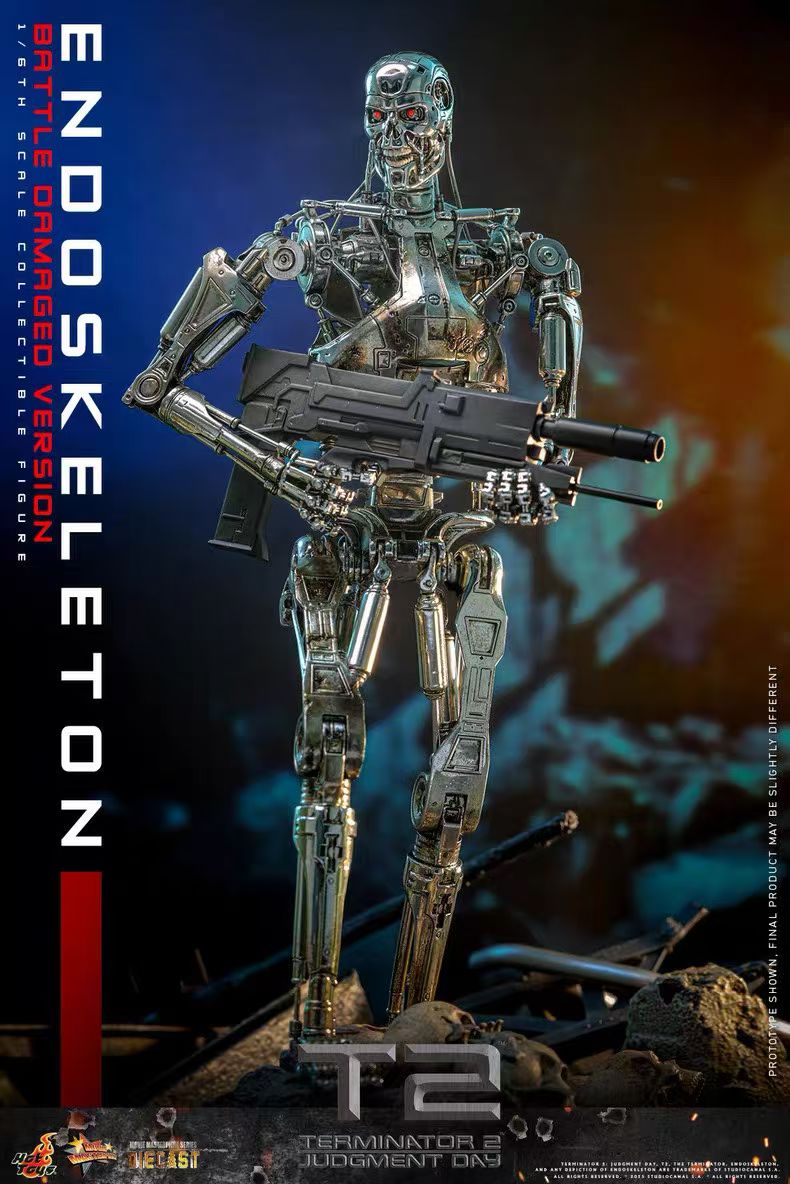 Terminator 2 Hot Toys Judgement Day Endoskeleton Battle Damage