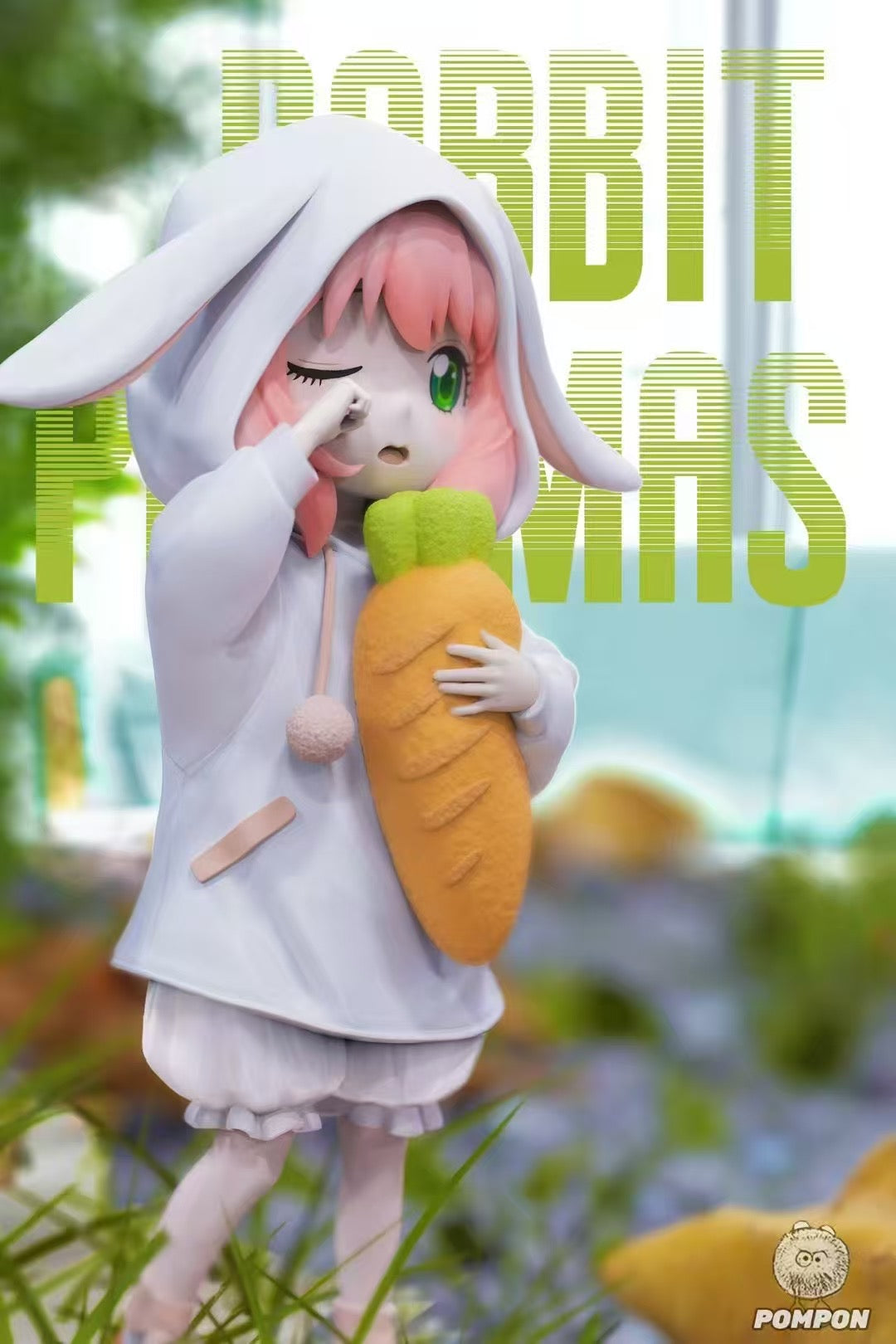 Spy x Family PomPon Studio Rabbit Pajamas Anya Resin Statue