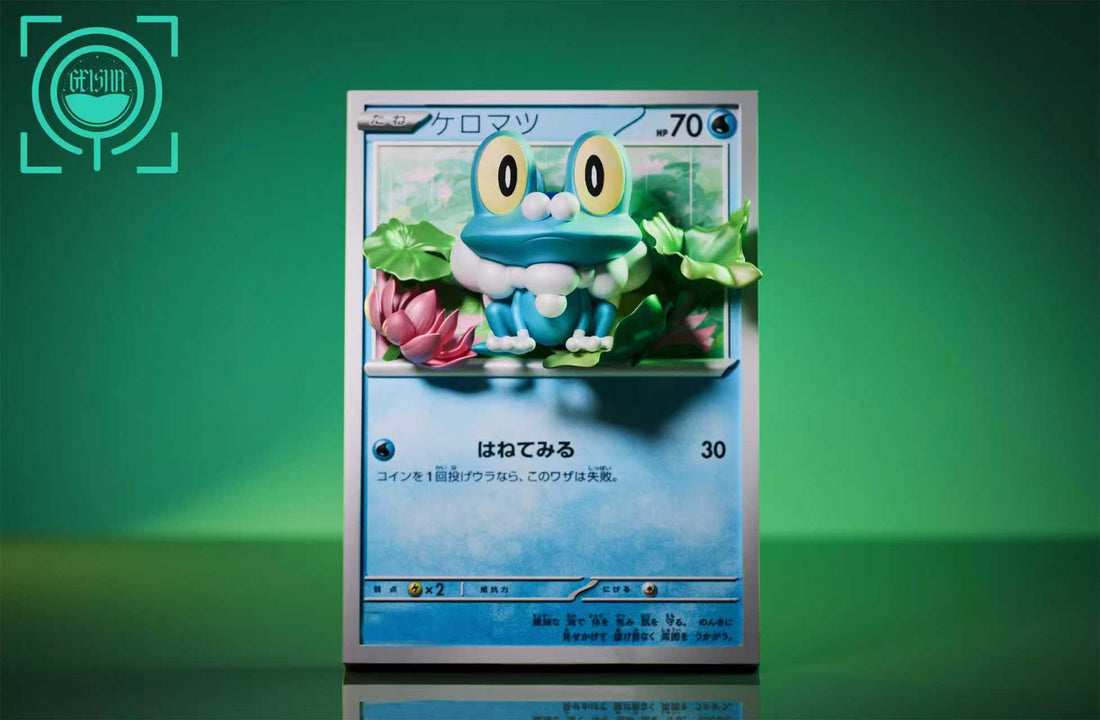 Pokemon GEISHA Studio Card Froakie x Frogadier x Greninja Ex Resin Statue