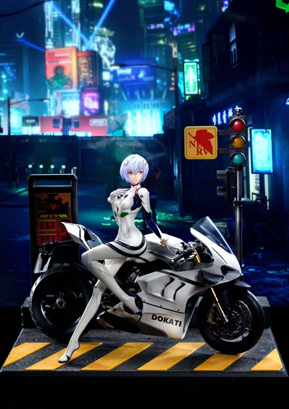 Neon Genesis Evangelion KOL Studio Ayanami Rei Motorcycle Resin Statue