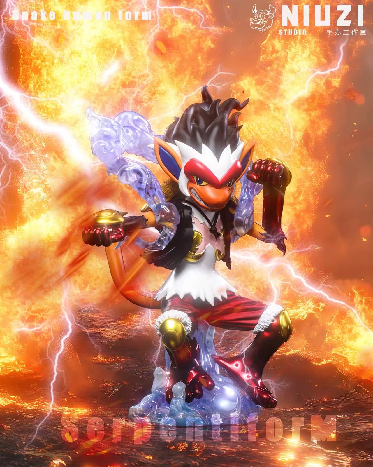 Pokemon NIUZI Studio Infernape Cosplay Gear Fourth Luffy Resin