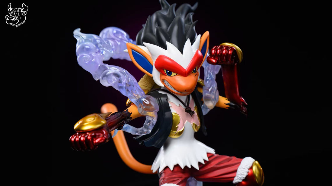 Pokemon NIUZI Studio Infernape Cosplay Gear Fourth Luffy Resin Statue