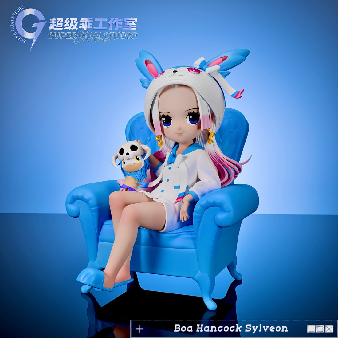 One Piece Super Guai Studio Child Boa Hancock Seated Resin Statue