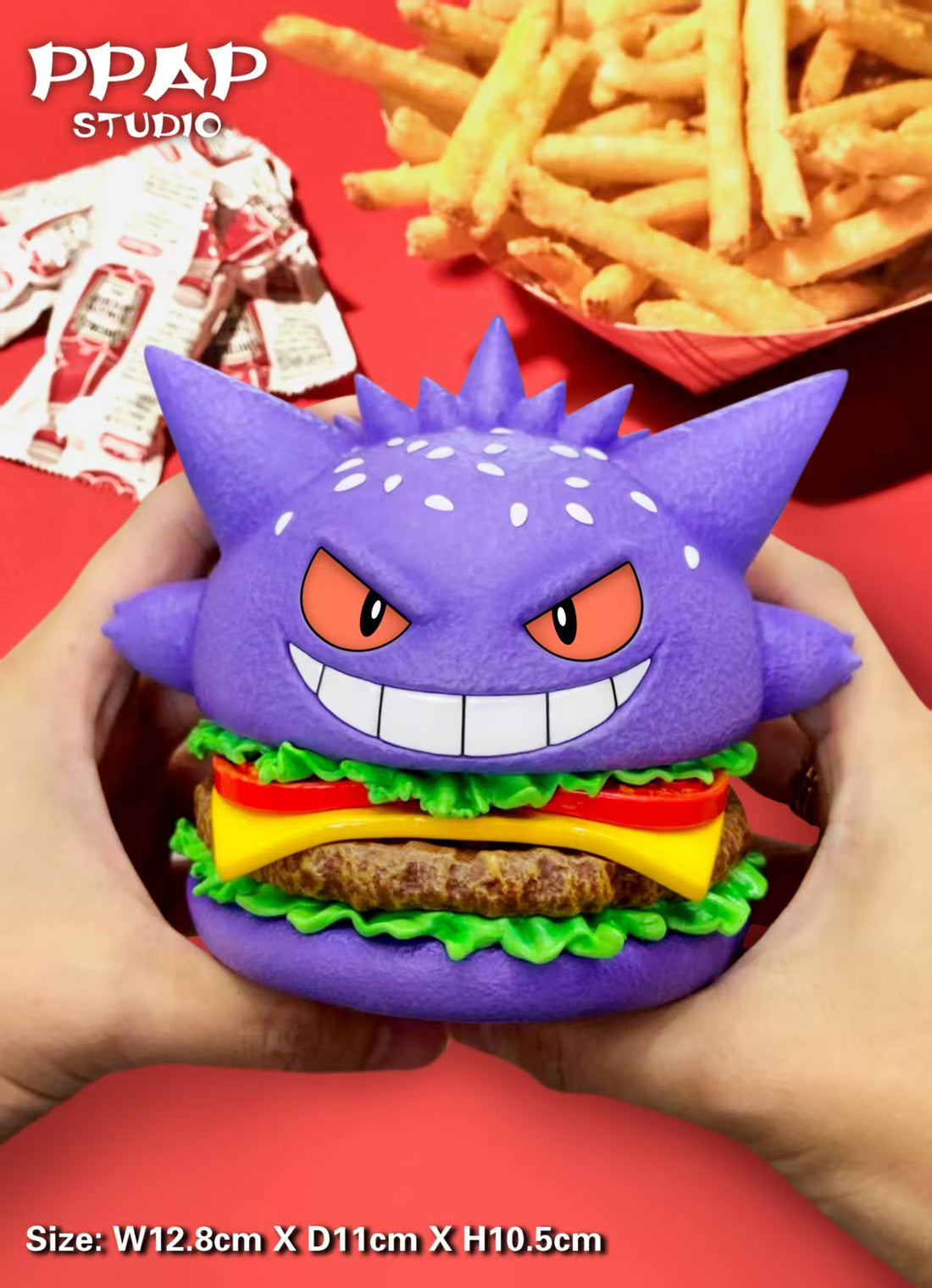 Pokemon PPAP Studio Gengar Hamburg Resin Statue